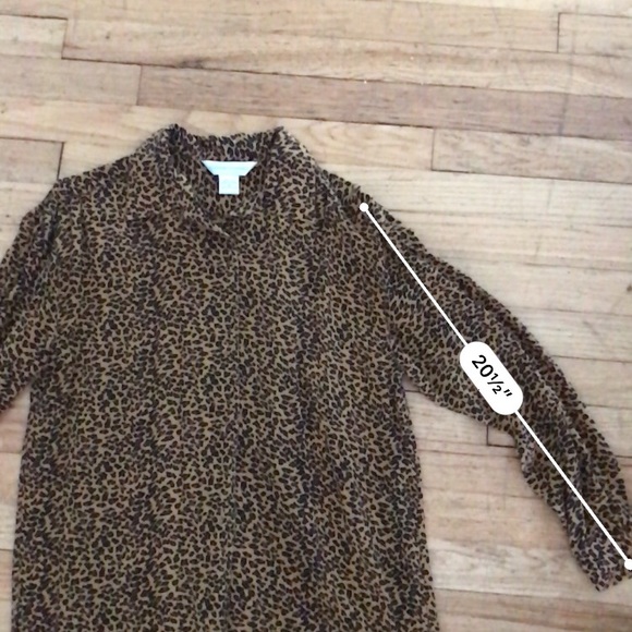 !!SOLD!!On Trend Leopard Print Silk Blouse - Picture 7 of 8